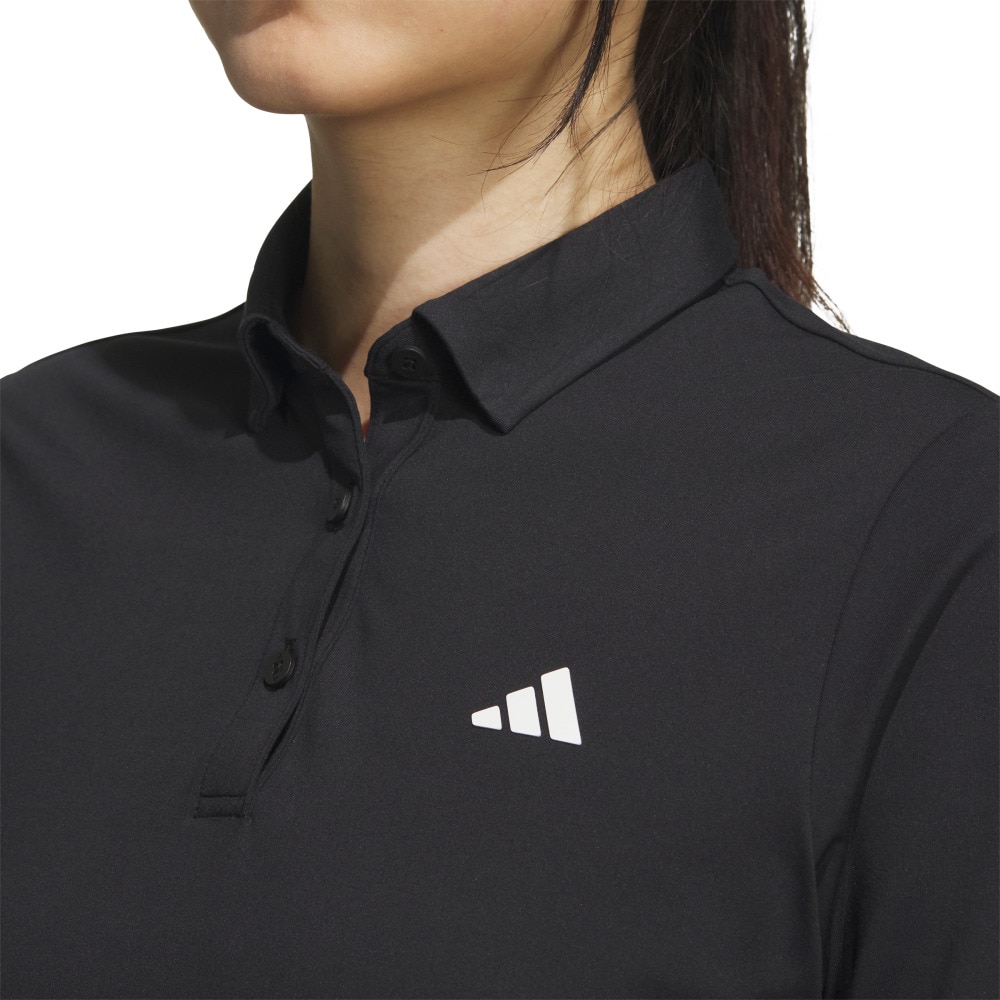 アディダス（adidas）（レディース）ゴルフウェア 長袖ポロシャツ JWK14-JM3010 BLK
