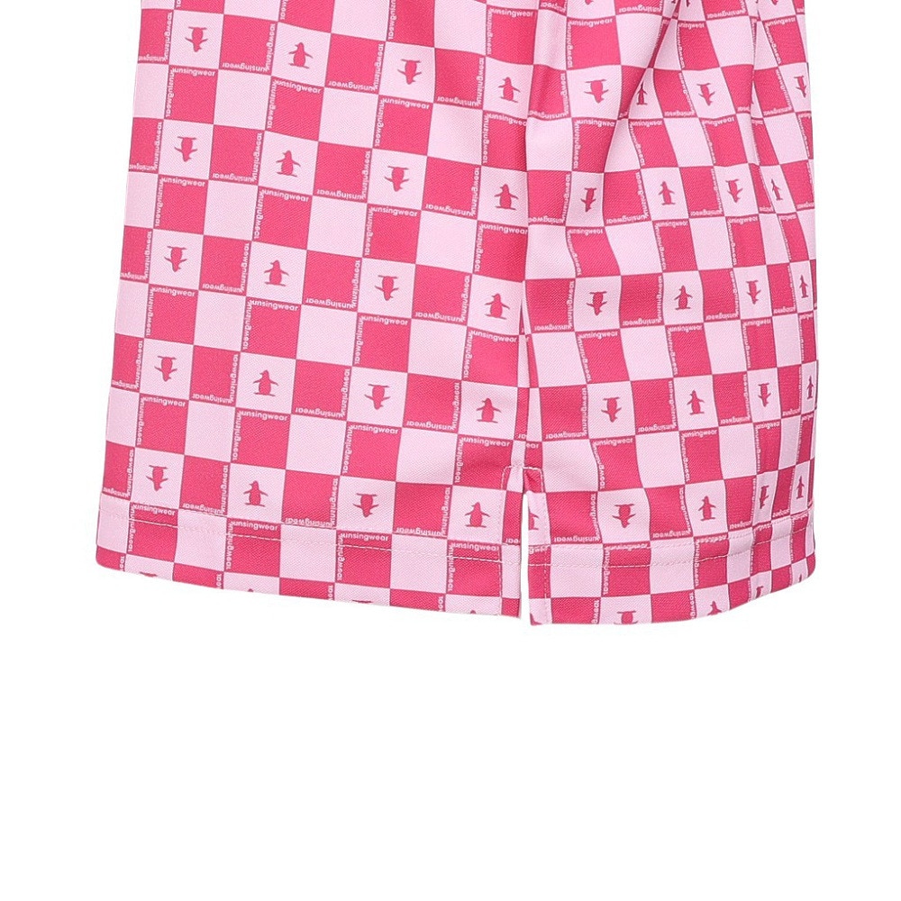 マンシング(MUNSING)ゴルフウェア 吸汗速乾 ブロックチェック柄プリント 長袖ポロシャツ MG5FLS81L PK00(… マンシング（MUNSING）（レディース）ゴルフウェア 吸汗速乾 ブロック