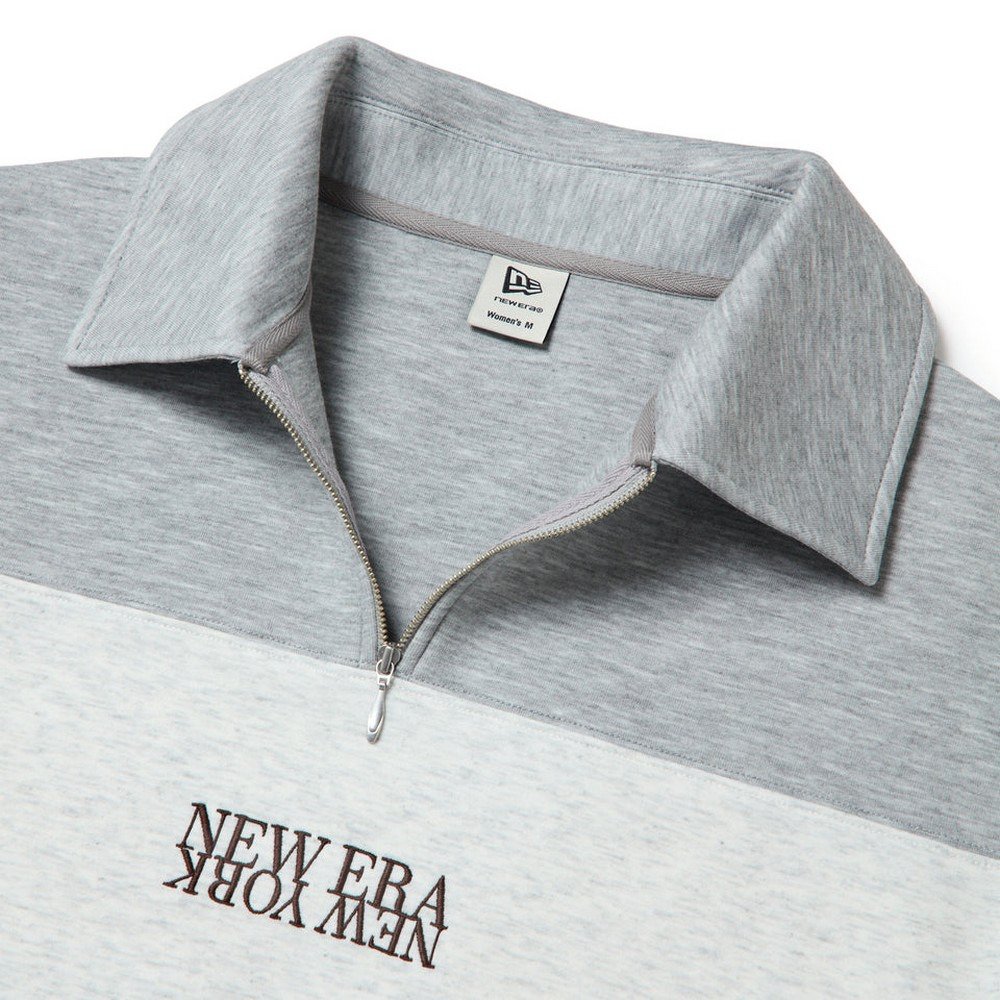 ニューエラ（NEW ERA）（レディース）ゴルフウェア 保温 ハーフジップ 長袖ポロシャツ パネル 15129380