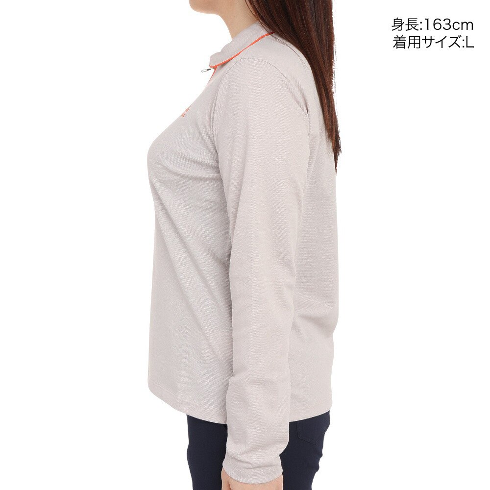 マンシングウエア（MUNSING WEAR）（レディース）ゴルフウェア STDSUN 吸汗速乾共衿長袖シャツ MGWWJB02 BG00