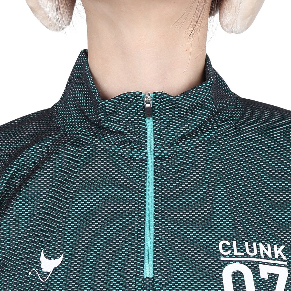 クランク（CLUNK）（レディース）ゴルフウェア ハーフジップ 長袖シャツ CL5QUG03 NVY