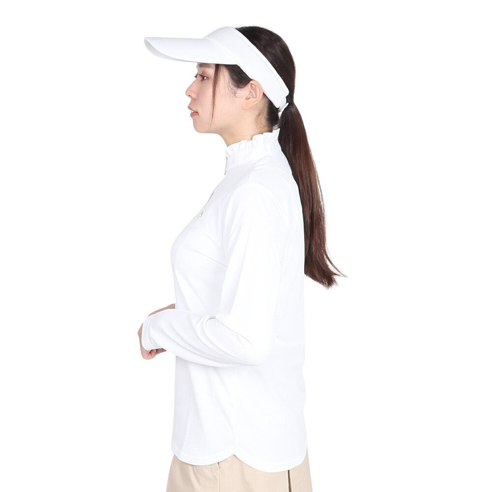 キャロウェイ（CALLAWAY）（レディース）ゴルフウェア 長袖フリル スタンドカラーシャツ C24233202-1030
