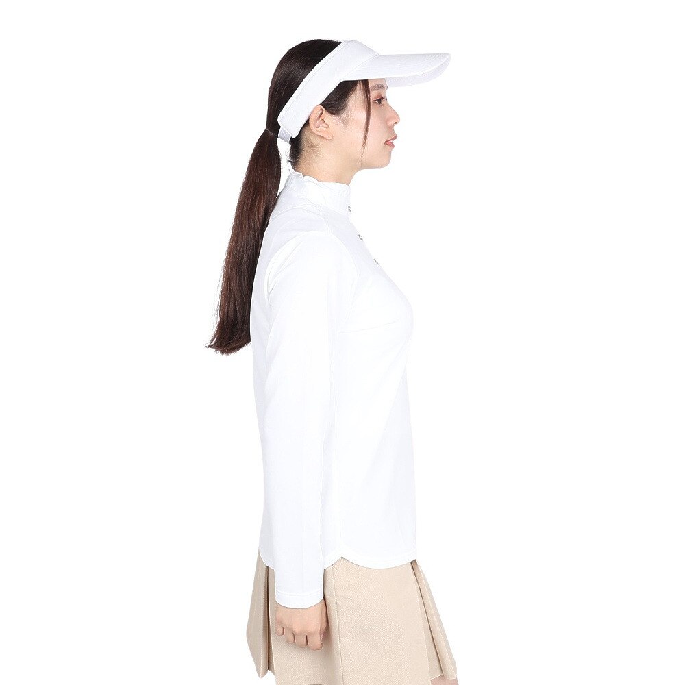キャロウェイ（CALLAWAY）（レディース）ゴルフウェア 長袖フリル スタンドカラーシャツ C24233202-1030