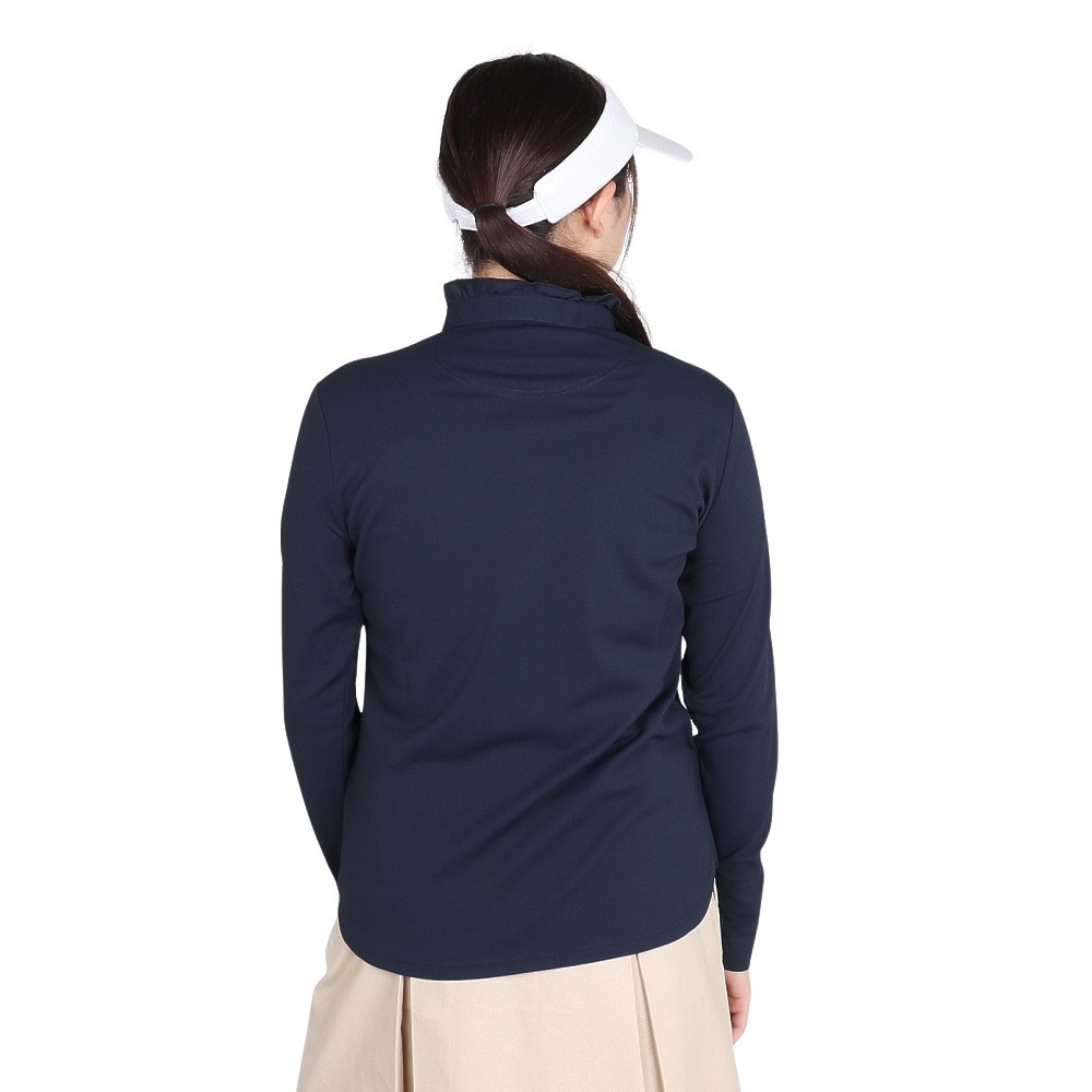 キャロウェイ（CALLAWAY）（レディース）ゴルフウェア 吸汗速乾 長袖フリル スタンドカラーシャツ C24233202-1120