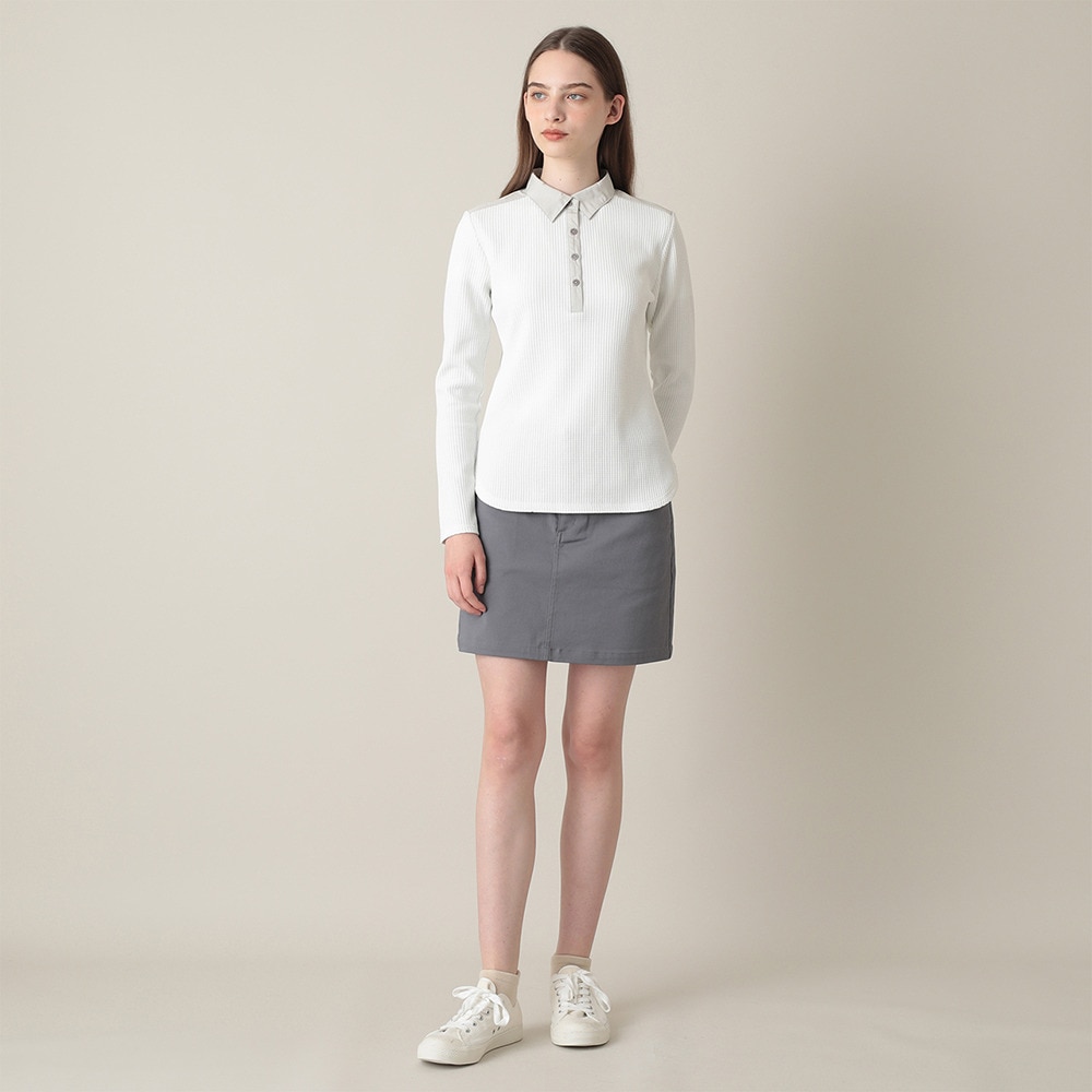 トラヴィスマシュー（Travis Mathew）（レディース）ゴルフウェア ロングスリーブ サーマル ポロ 7AM506-1WHT