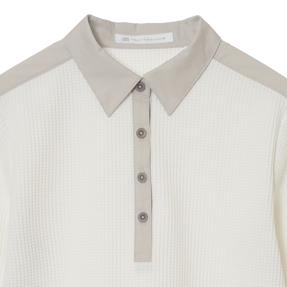 トラヴィスマシュー（Travis Mathew）（レディース）ゴルフウェア ロングスリーブ サーマル ポロ 7AM506-1WHT