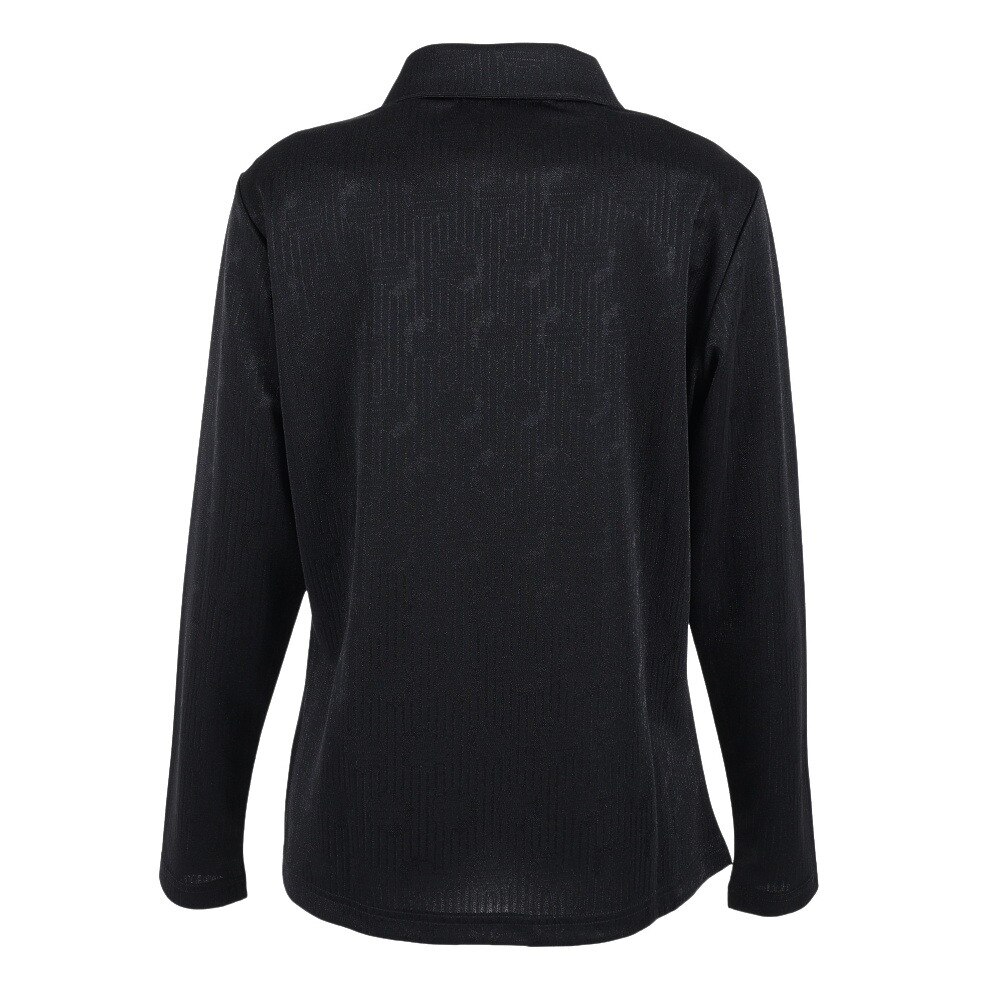 マリ・クレール スポール（marie claire sport）（レディース）ゴルフウェア 吸水 速乾 UV ハイネック 長袖ジップシャツ 710510X-BK