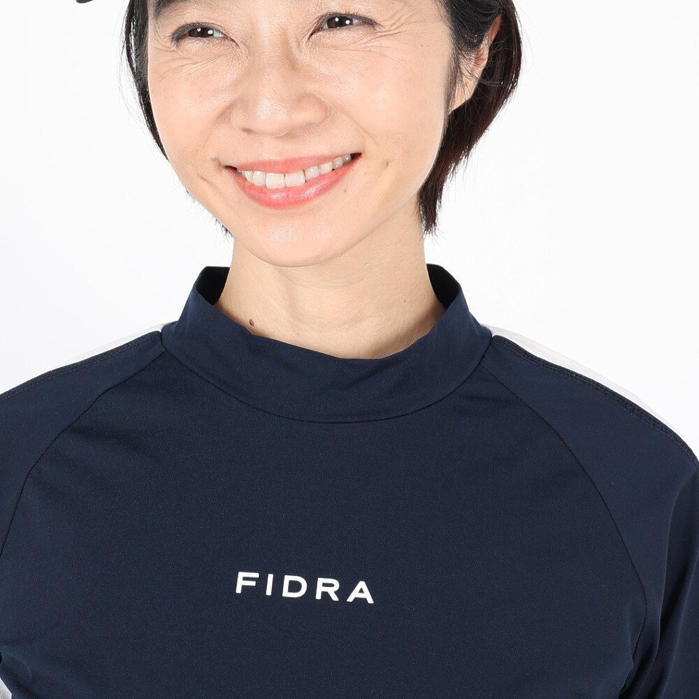 フィドラ（FIDRA）（レディース）ゴルフウェア ハイネック長袖Tシャツ FD5MUG23 NVY★★★