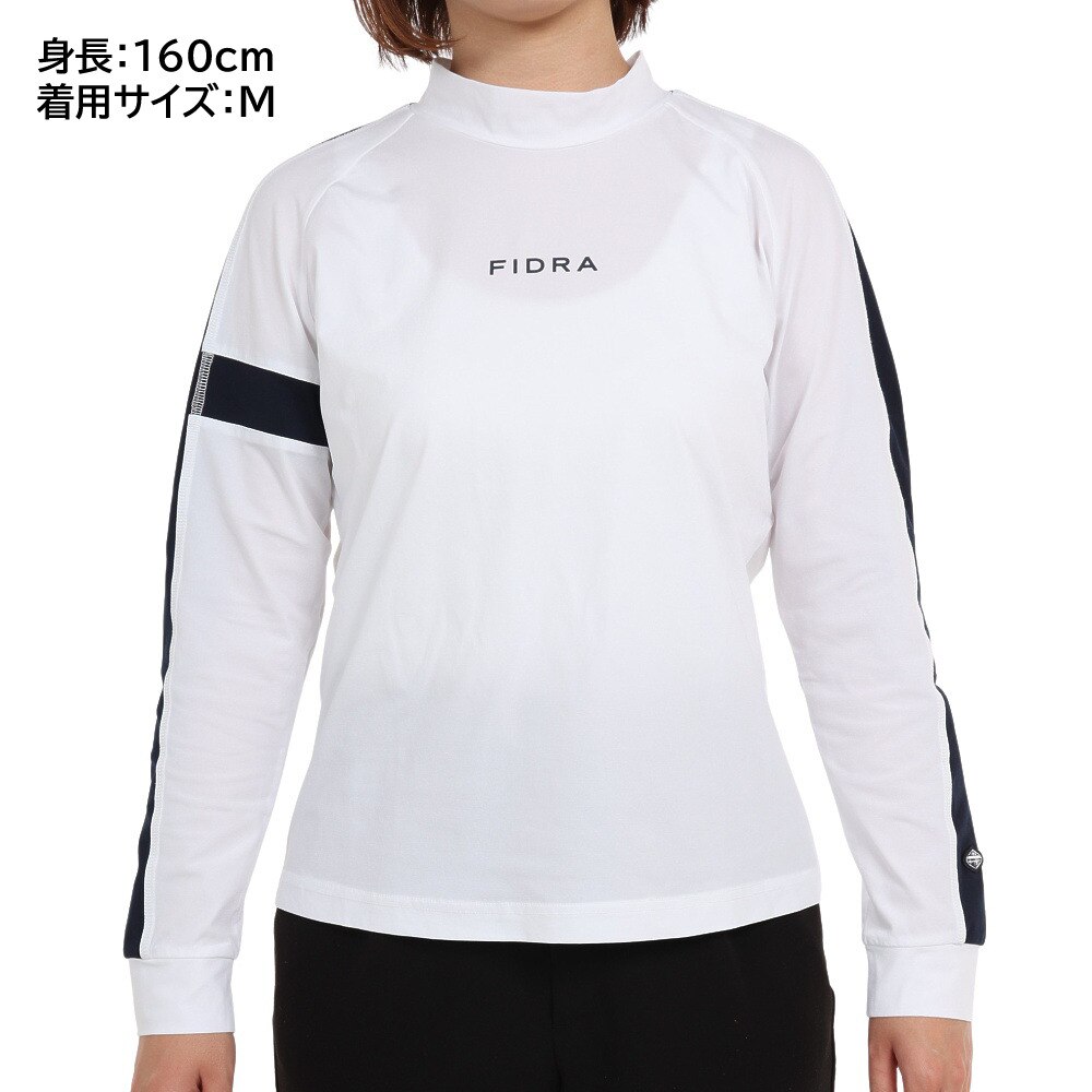 フィドラ（FIDRA）（レディース）ゴルフウェア ハイネックロングTシャツ FD5MUG23 WHT