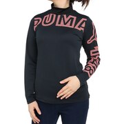 プーマ（PUMA）（レディース）ゴルフウェア  ストレッチ ダブルニット　ポロ 長袖 モックネック シャツ 539421-01