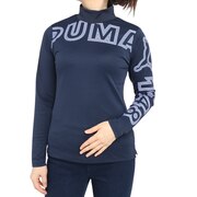 プーマ（PUMA）（レディース）ゴルフウェア  ストレッチ ダブルニット　ポロ 長袖 モックネック シャツ 539421-02