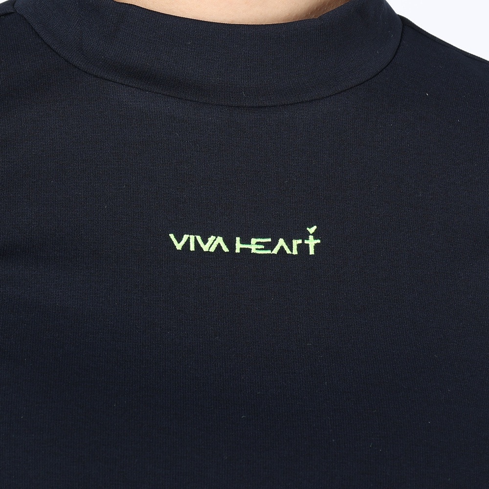 ビバハート（VIVA HEART）（レディース）ゴルフウェア プロ着用 UVカット 透け防止 ストレッチ 軽量 ライトウェイト長袖モックネック 012-27911-098