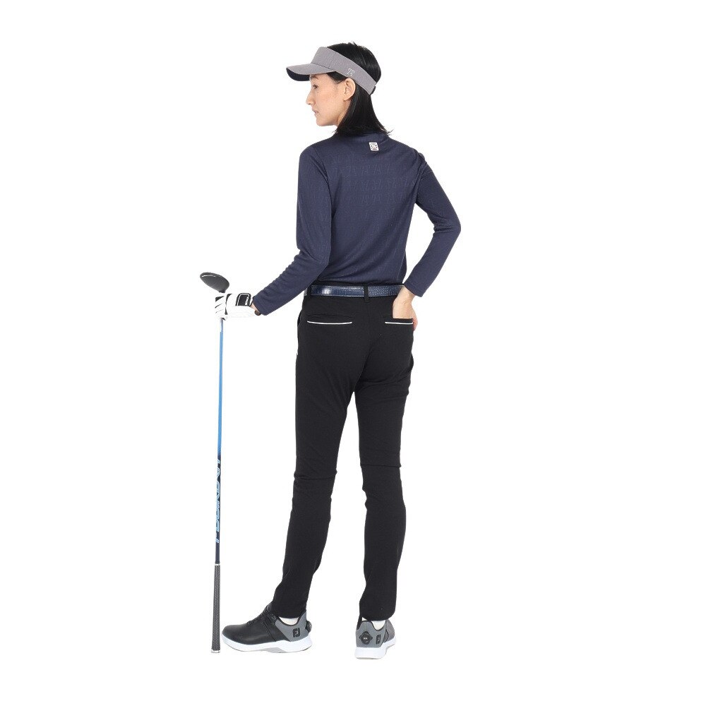 トミーアーマー（Tommy Armour）（レディース）ゴルフウェア 吸汗速乾 UV ジャガード 長袖モックネック TANB22F070012 NVY