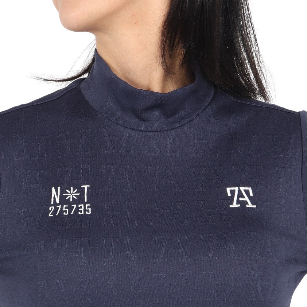 トミーアーマー（Tommy Armour）（レディース）ゴルフウェア 吸汗速乾 UV ジャガード 長袖モックネック TANB22F070012 NVY