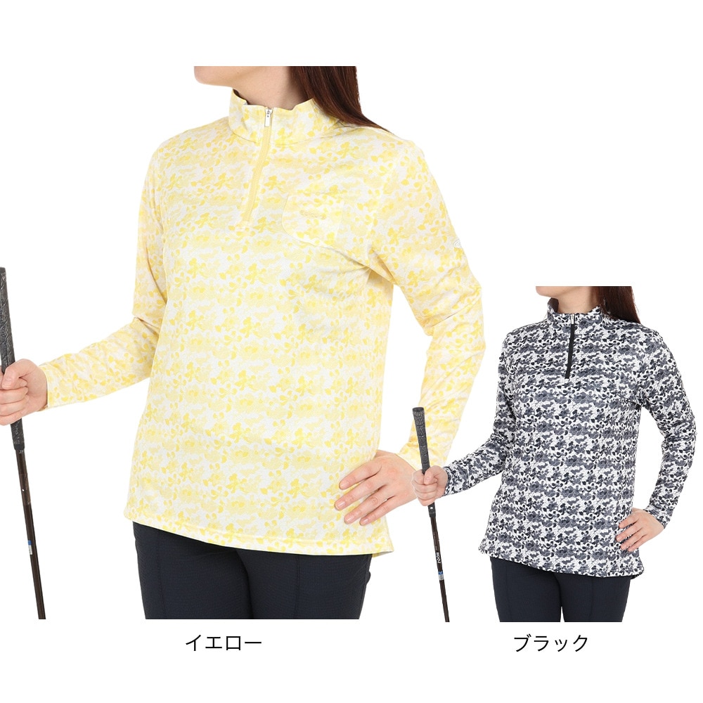 エピキュール（epicure）（レディース）ゴルフウェア 吸水速乾 抗菌防臭 長袖ジップシャツ 155-28310-031