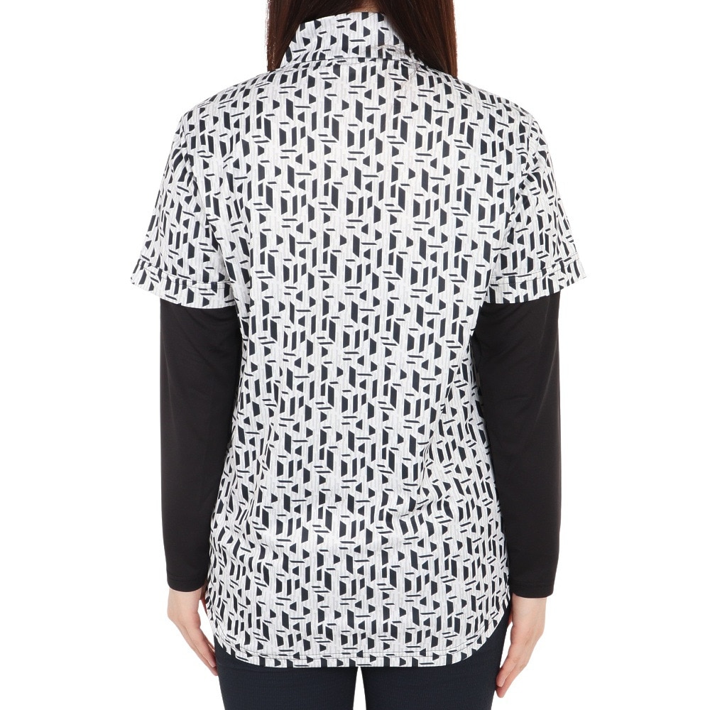 エピキュール（epicure）（レディース）ゴルフウェア 吸水速乾 抗菌防臭 重ね着風 長袖ジップシャツ 155-28410-019