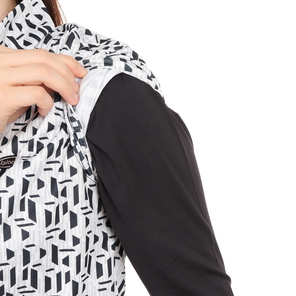 エピキュール（epicure）（レディース）ゴルフウェア 吸水速乾 抗菌防臭 重ね着風 長袖ジップシャツ 155-28410-019