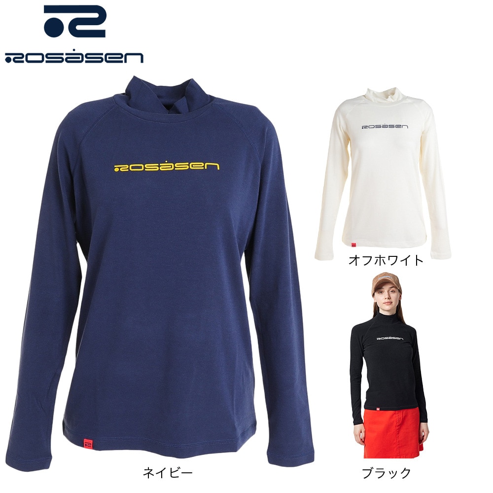 ROSASEN（レディース）ゴルフウェア 吸湿発熱 インターアクション長袖ハイネック 045-29011-005