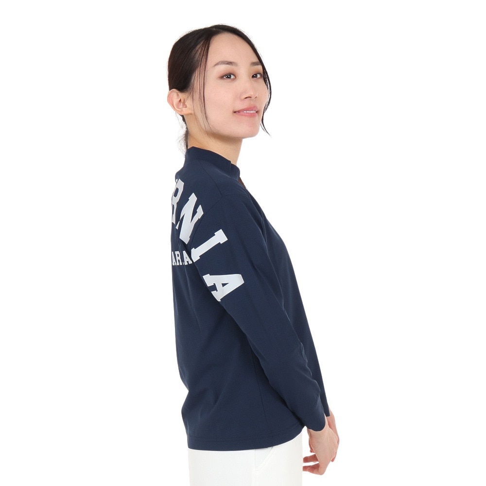 ROSASEN（レディース）ゴルフウェア 吸水 速乾 A-Line 長袖モックネックシャツ 048-29911-098