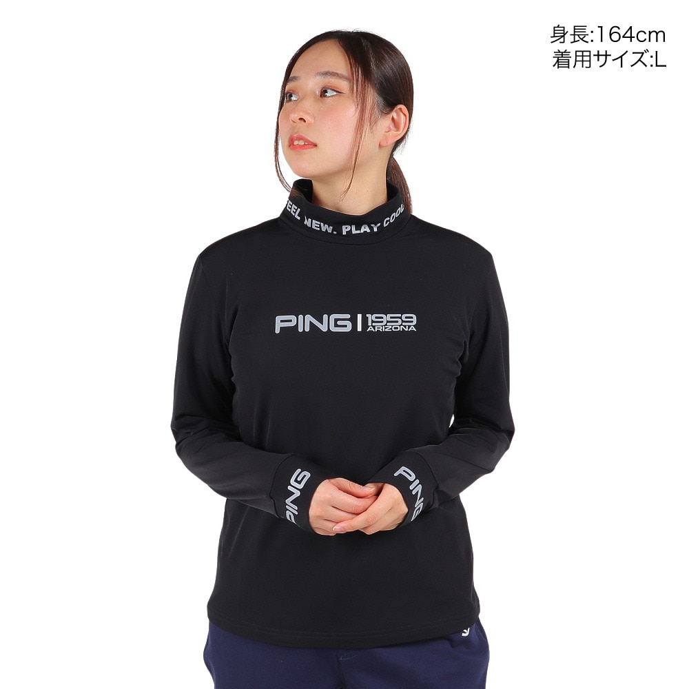 ピン（PING）（レディース）ゴルフウェア 長袖ハイネックシャツ 622-3269804-010