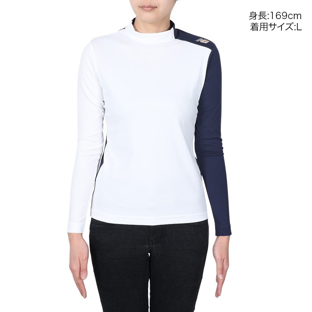 ニューバランス（new balance）（レディース）ゴルフウェア 長袖 モックネック プルオーバー 012-3267502-030