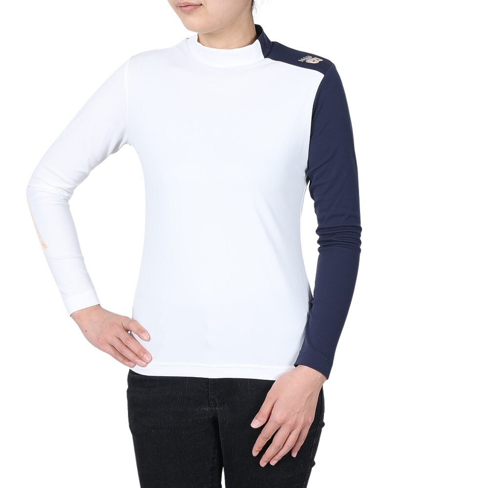 ニューバランス（new balance）（レディース）ゴルフウェア 長袖 モックネック プルオーバー 012-3267502-030