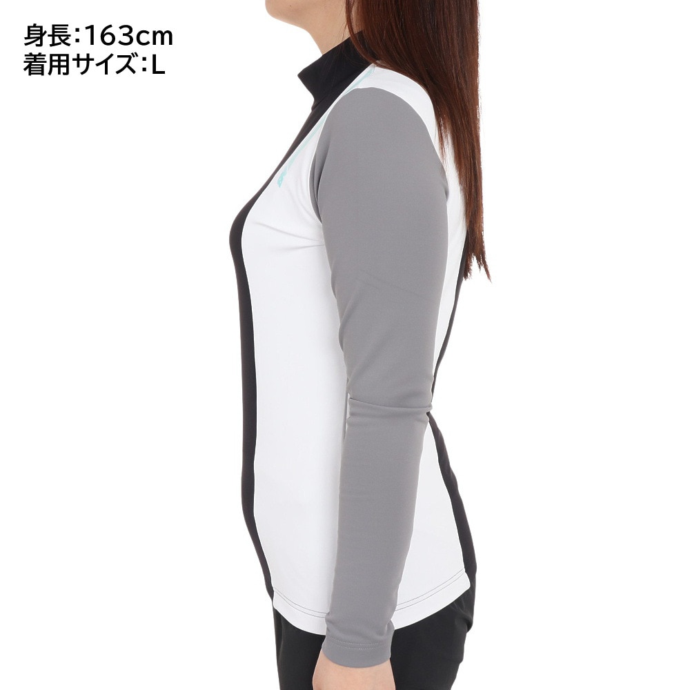 ニューバランス（new balance）（レディース）ゴルフウェア モックネック プルオーバー 長袖シャツ 012-3267504-010