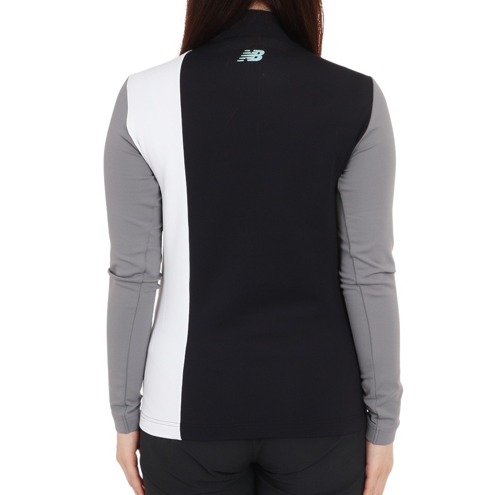 ニューバランス（new balance）（レディース）ゴルフウェア モックネック プルオーバー 長袖シャツ 012-3267504-010