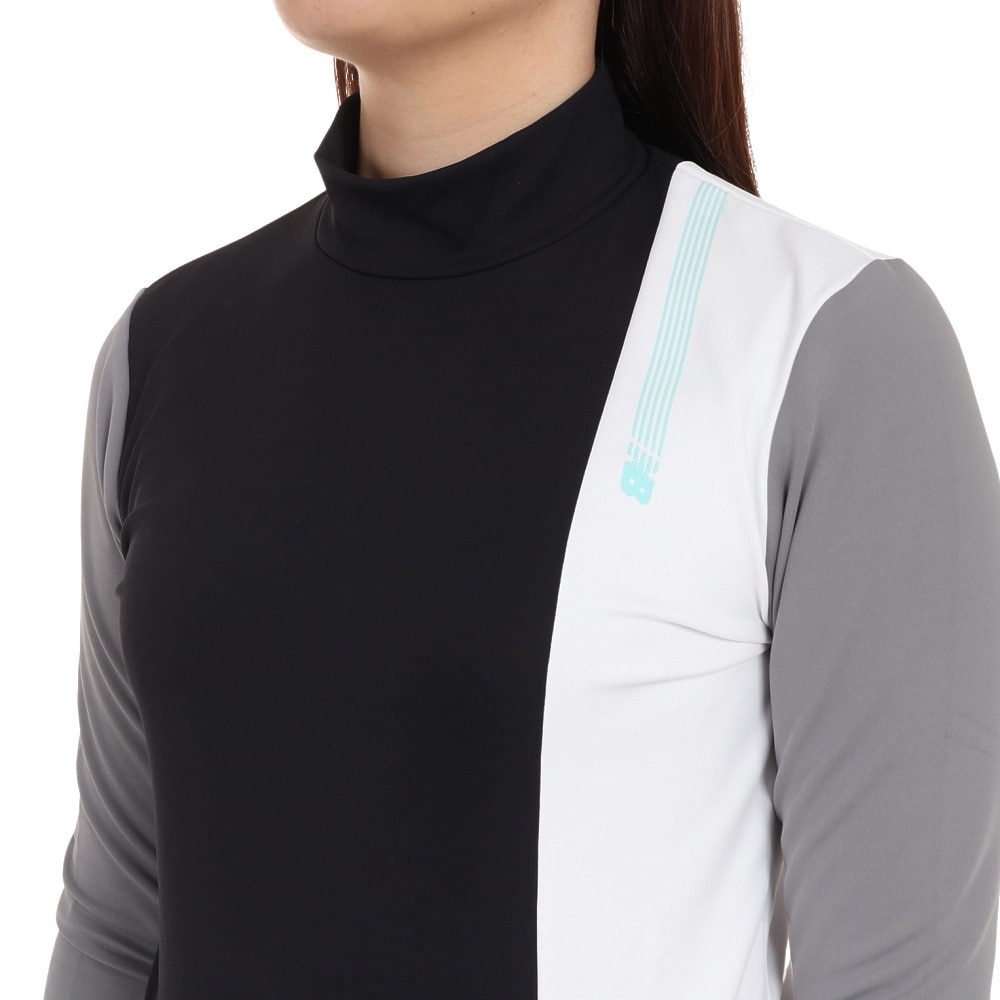 ニューバランス（new balance）（レディース）ゴルフウェア モックネック プルオーバー 長袖シャツ 012-3267504-010