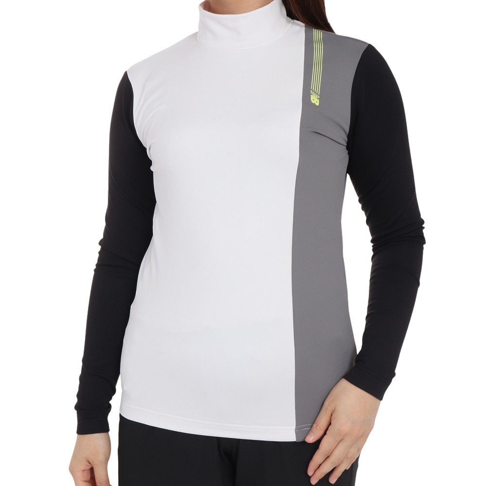 ニューバランス（new balance）（レディース）ゴルフウェア モックネック プルオーバー 長袖シャツ 012-3267504-030