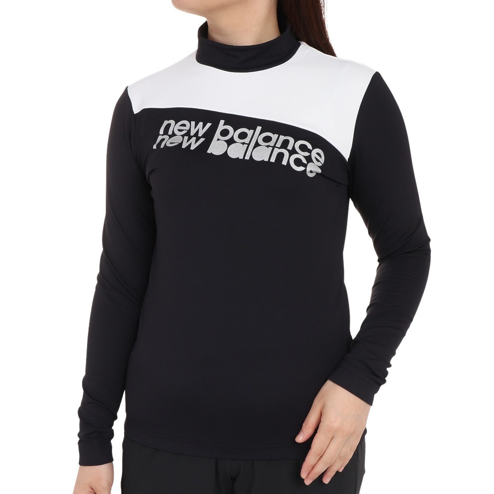 ニューバランス（new balance）（レディース）ゴルフウェア モックネック プルオーバー 長袖シャツ 012-3267511-010
