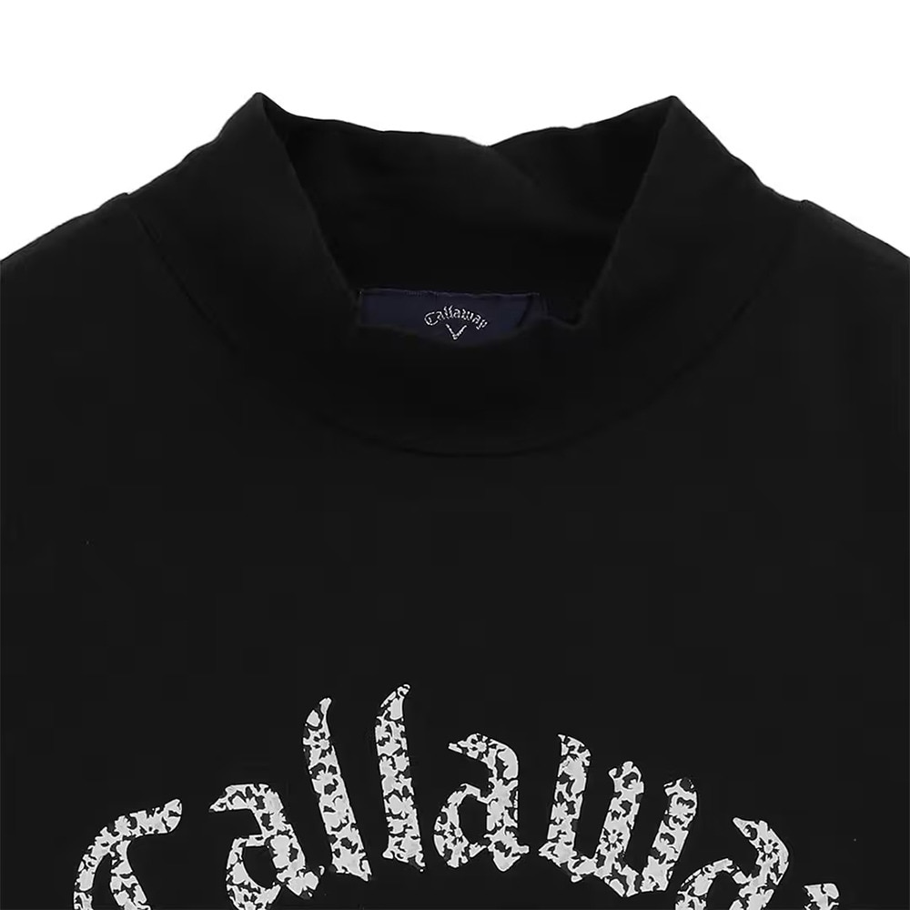 キャロウェイ（CALLAWAY）（レディース）ゴルフウェア 天竺長袖モックネックロゴプリントシャツ C23233201-1010