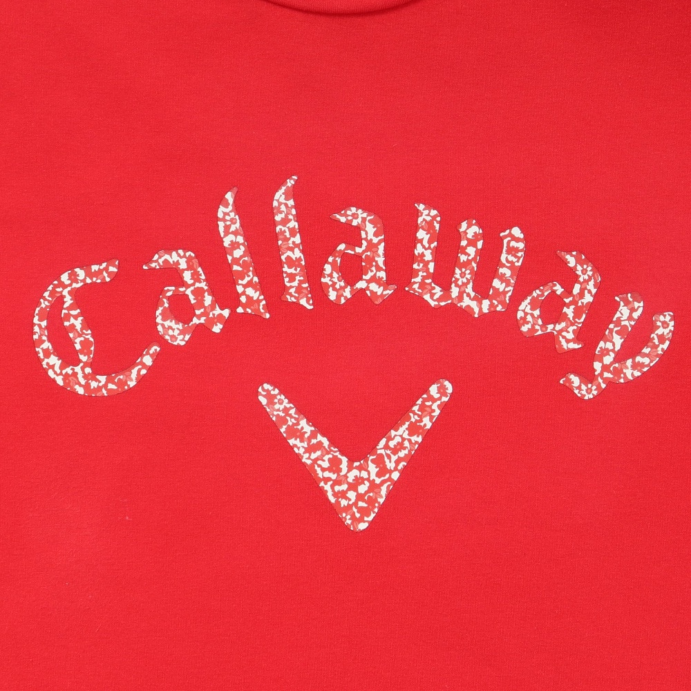キャロウェイ（CALLAWAY）（レディース）ゴルフウェア 天竺長袖 モックネック ロゴプリントシャツ C23233201-1100