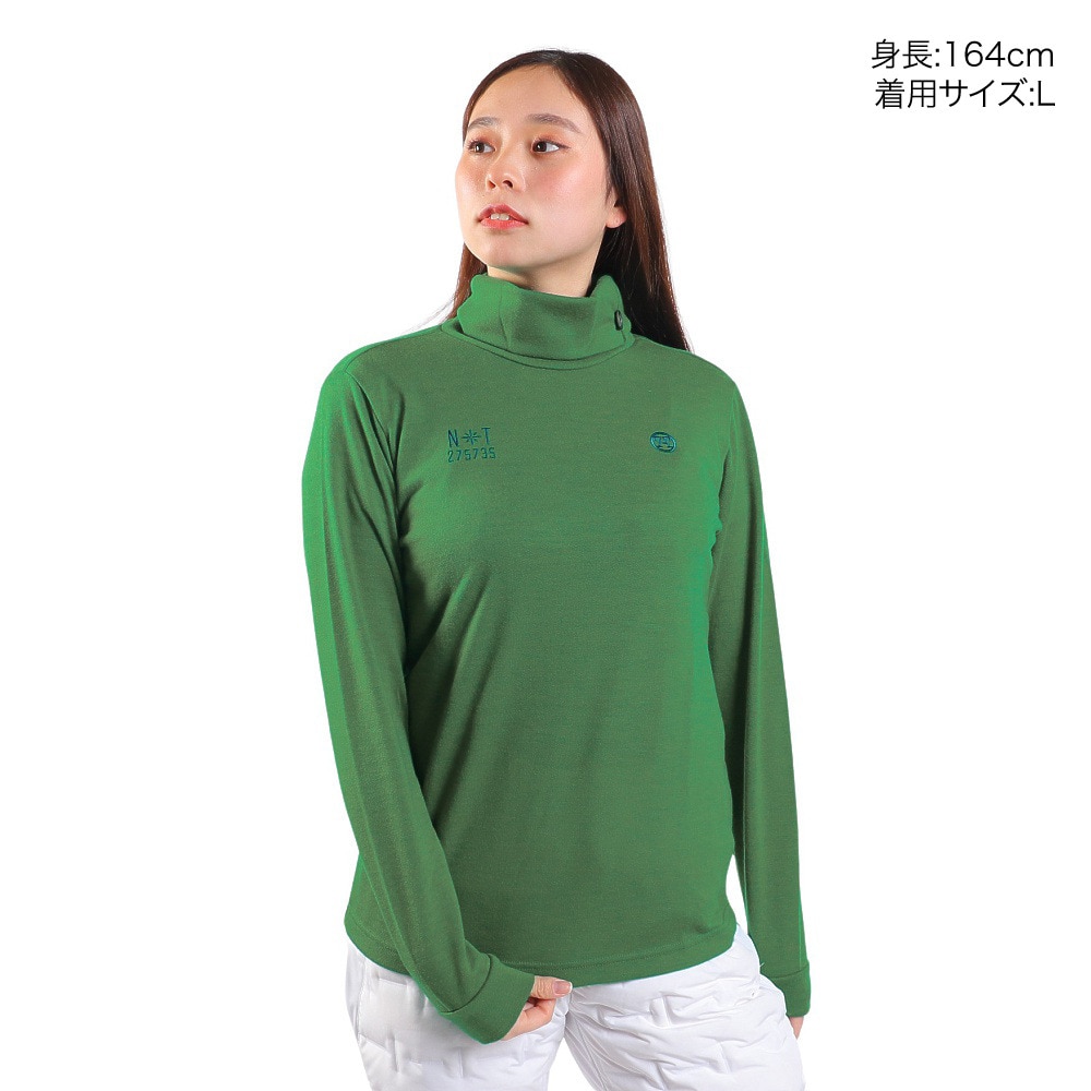 トミーアーマー（Tommy Armour）（レディース）ゴルフウェア 長袖ハイネック EVO-WOOL BTN MN TAES23F070015 GRN