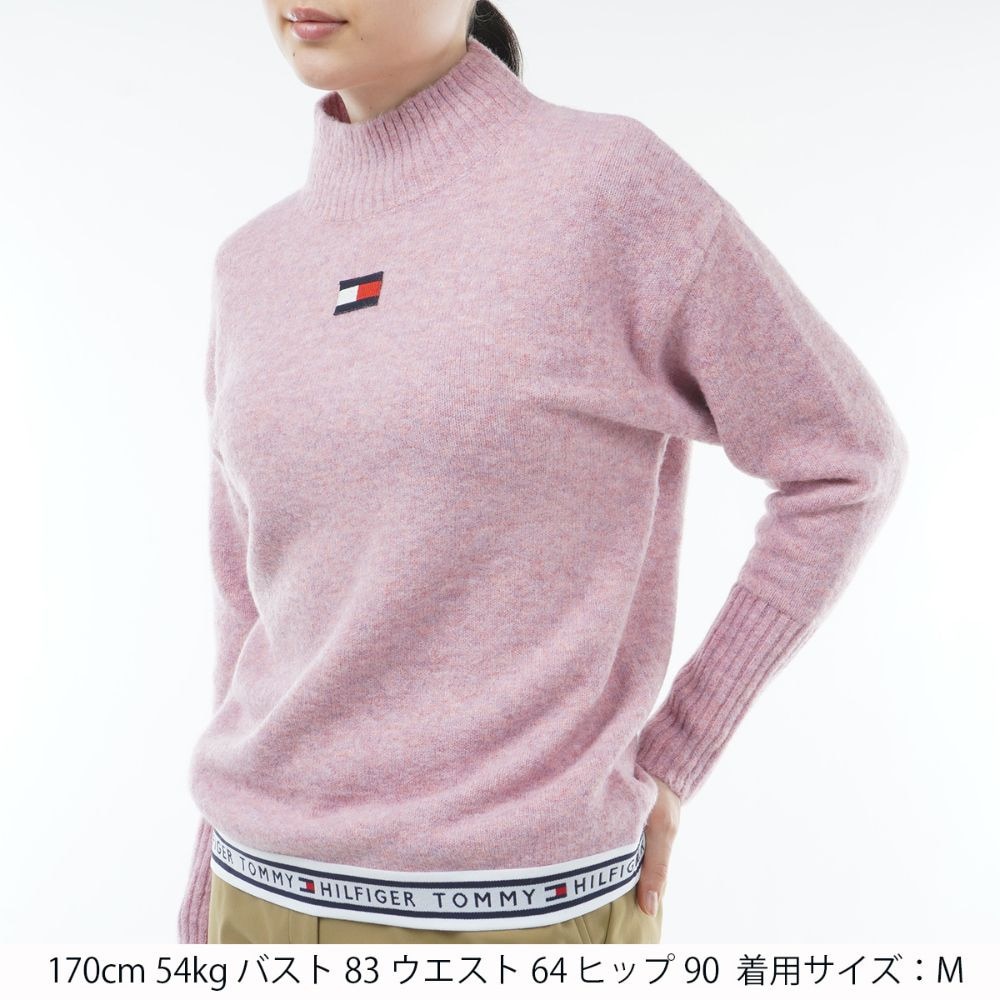 トミーヒルフィガー（TOMMY HILFIGER）（レディース）スフレタッチ タートルセーター THLA376-PNK