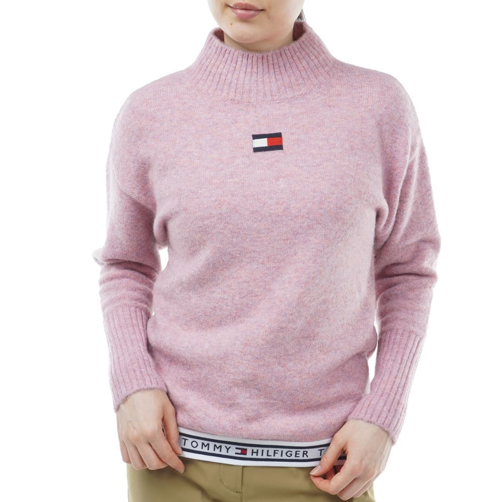 トミーヒルフィガー（TOMMY HILFIGER）（レディース）スフレタッチ タートルセーター THLA376-PNK