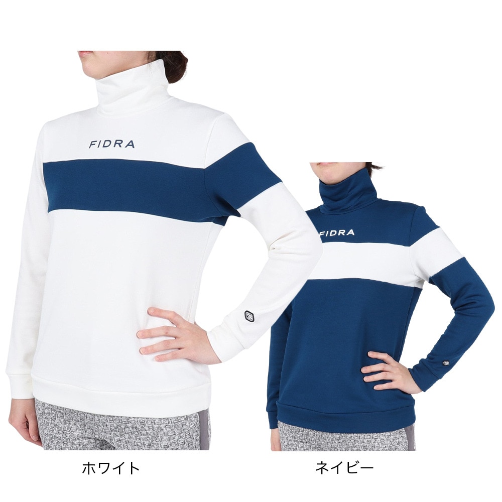 フィドラ（FIDRA）（レディース）ゴルフウェア 吸汗速乾 保温 長袖ハイネック FD5RUG14 WHT