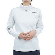 (レディース)ゴルフウェア 発熱 ストレッチ ハイネックシャツ ADLA382-WHT