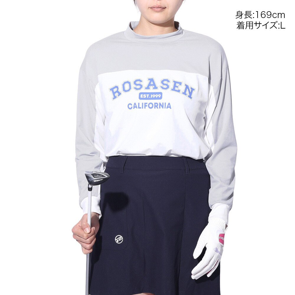 ROSASEN（レディース）ゴルフウェア 吸水速乾 A-Line 冷感UV 長袖Tシャツ 048-21311-012