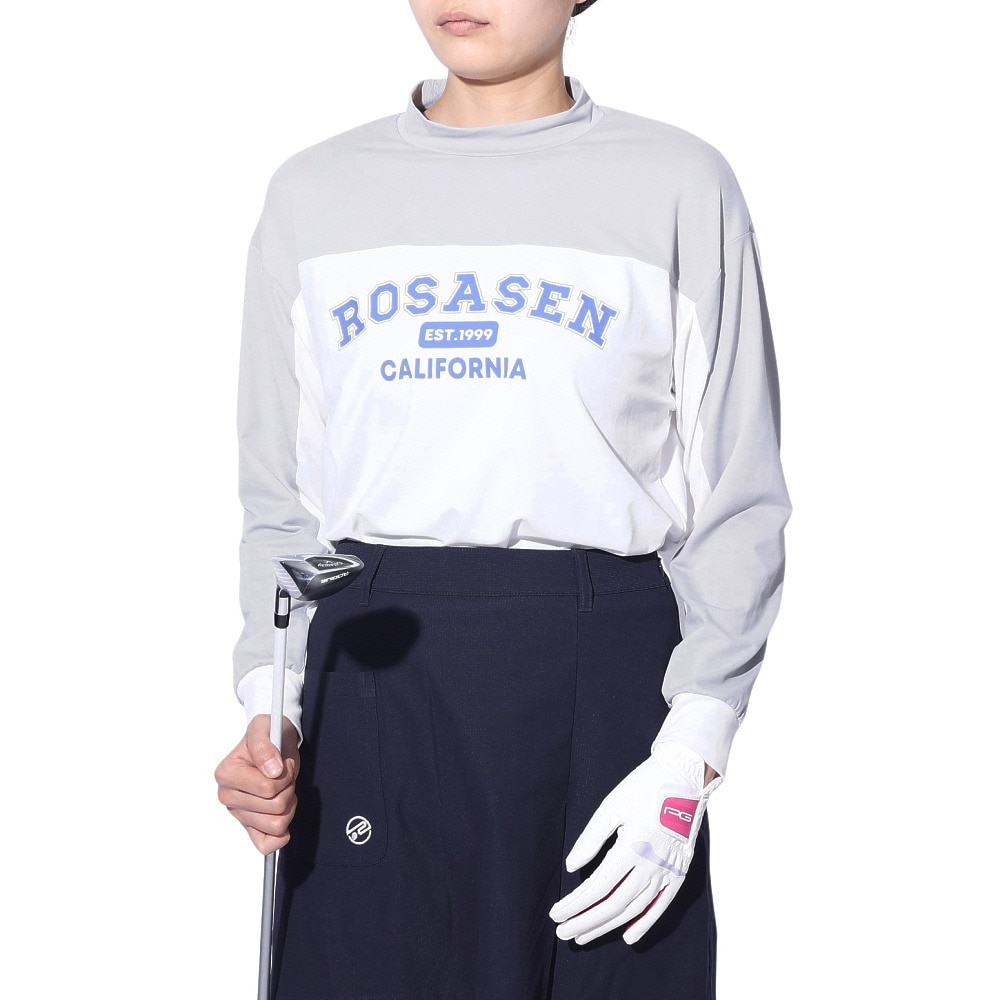 ROSASEN（レディース）ゴルフウェア 吸水速乾 A-Line 冷感UV 長袖Tシャツ 048-21311-012