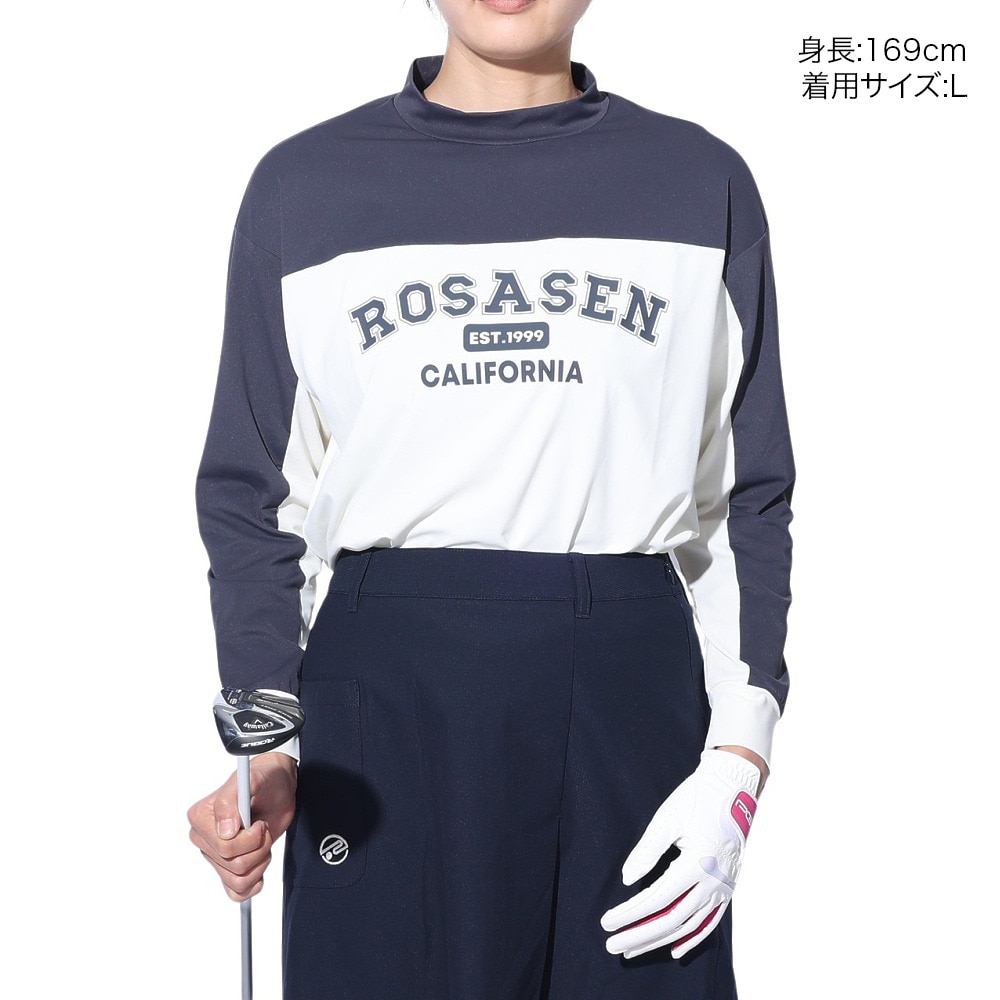 ROSASEN（レディース）ゴルフウェア 吸水速乾 A-Line 冷感UV 長袖Tシャツ 048-21311-018