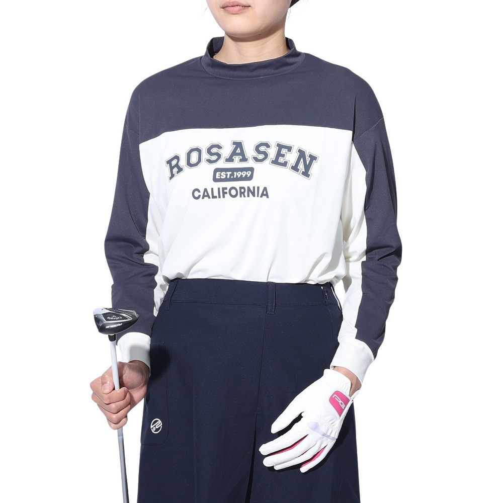 ROSASEN（レディース）ゴルフウェア 吸水速乾 A-Line 冷感UV 長袖Tシャツ 048-21311-018