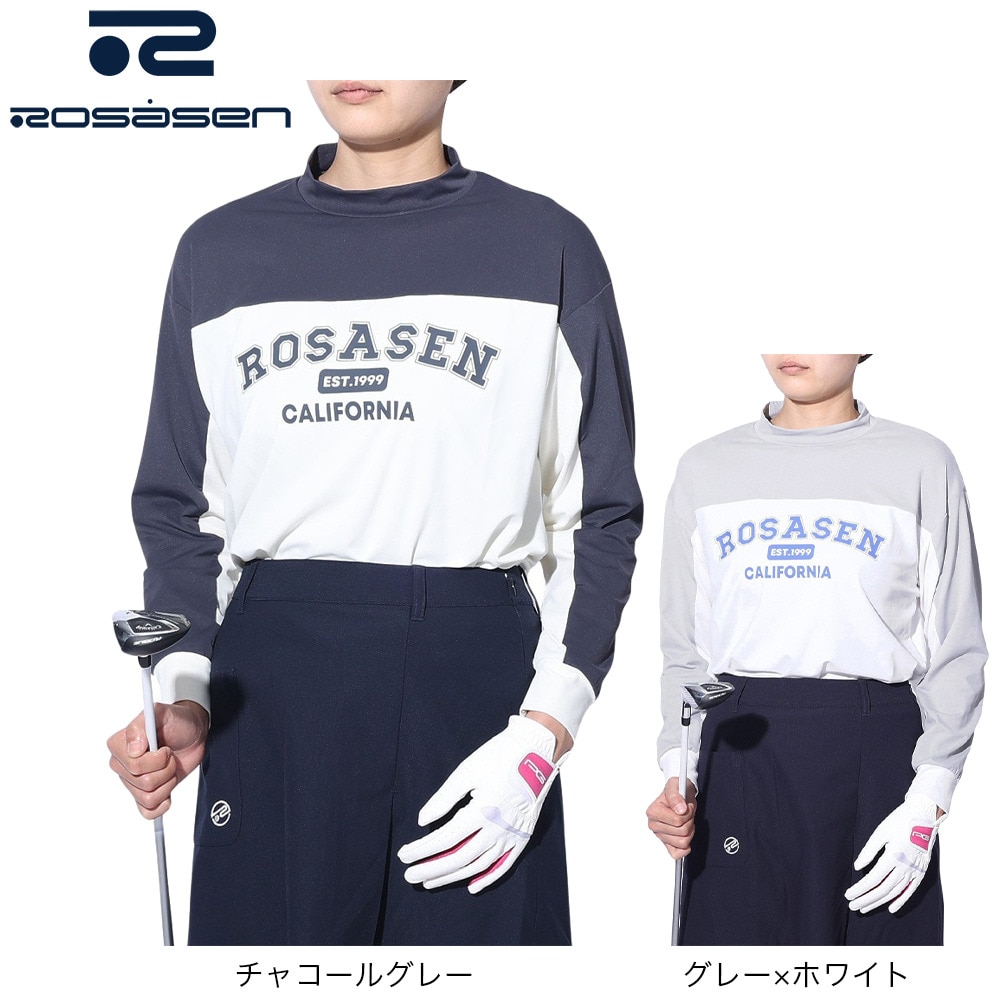 ROSASEN（レディース）ゴルフウェア 吸水速乾 A-Line 冷感UV 長袖Tシャツ 048-21311-012