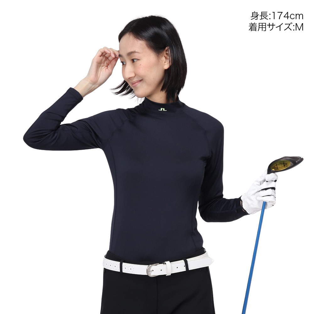 J.LINDEBERG（レディース）ゴルフウェア 吸水速乾 Asa Soft Compression 長袖ハイネック 072-21310-098