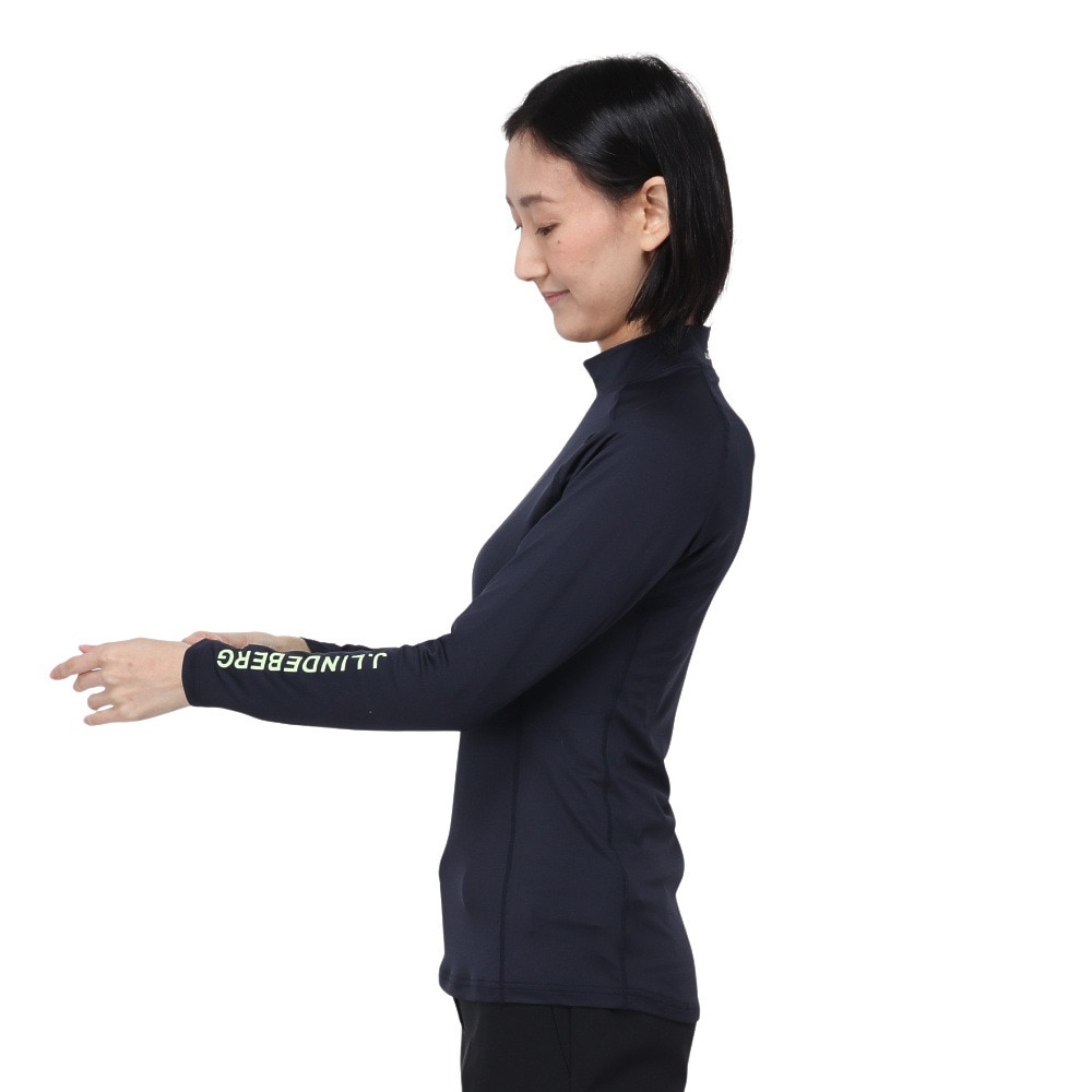J.LINDEBERG（レディース）ゴルフウェア 吸水速乾 Asa Soft Compression 長袖ハイネック 072-21310-098