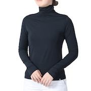 (レディース)ゴルフウェア 長袖モックネックTシャツ 7AJ507-0BLK
