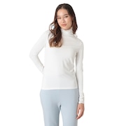 (レディース)ゴルフウェア 長袖モックネックTシャツ 7AJ507-1WHT