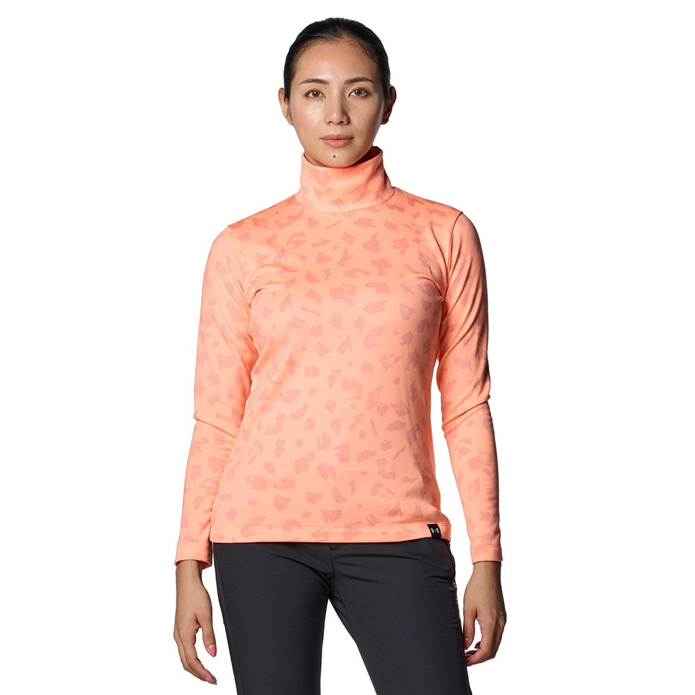 アンダーアーマー（UNDER ARMOUR）（レディース）ゴルフウェア 裏起毛 速乾 コールドギア プロ プリント ロングスリーブ モックネック 1388331 897