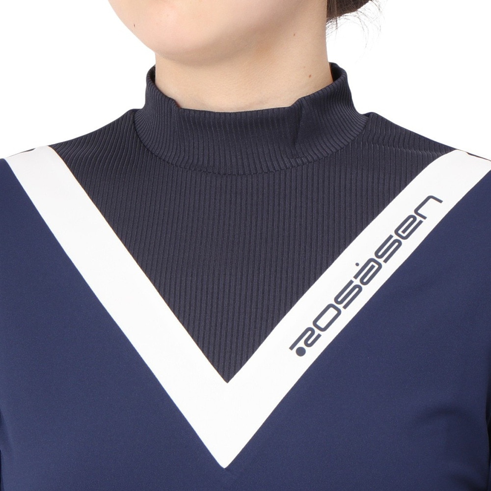 ROSASEN（レディース）ゴルフウェア 速乾 冷感 A-Line UV ロングTシャツ 048-22911-098