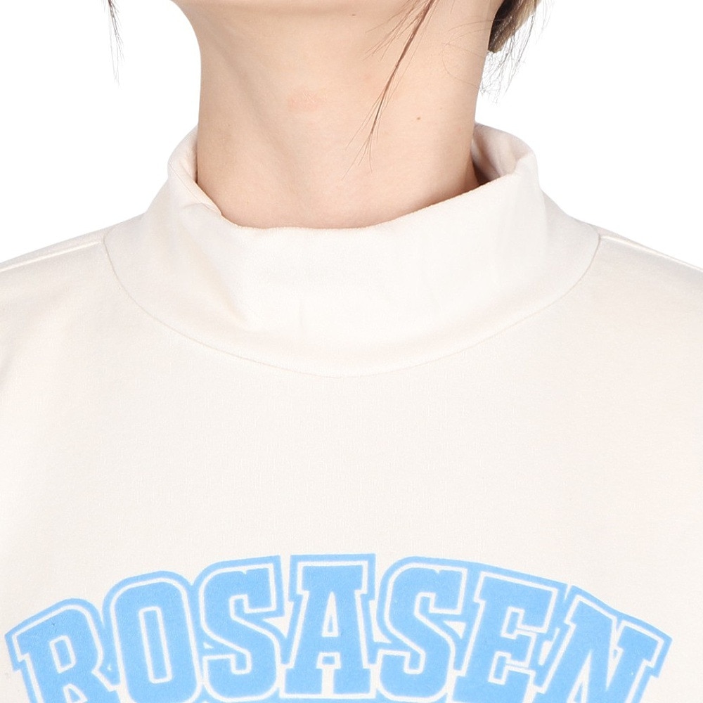 ROSASEN（レディース）ゴルフウェア マイクロフリース長袖モックネックシャツ 045-22011-006-24AW